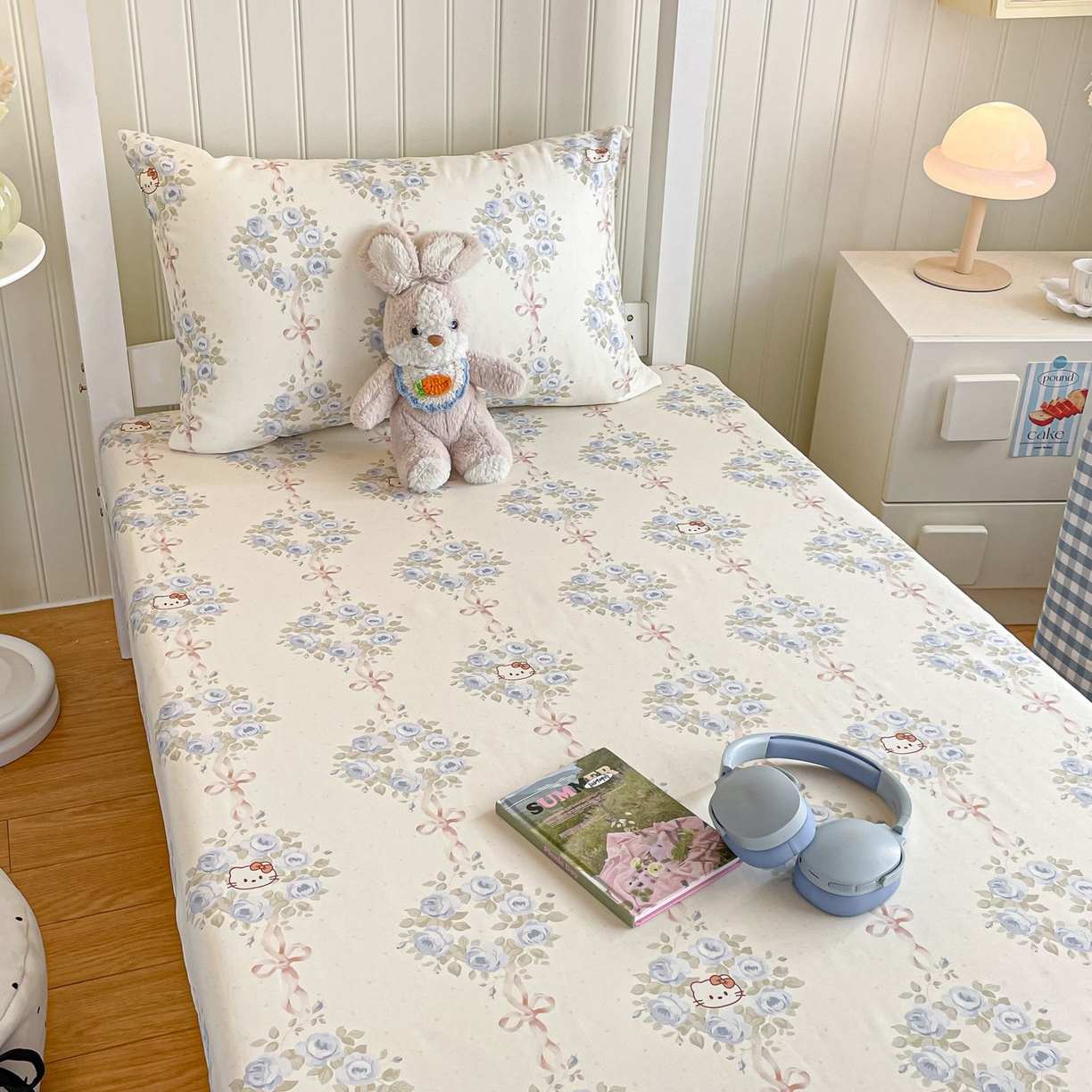 91家纺网 家纺一手货源 找家纺 寻米 2026新款春夏13070印花三件套单品系列-单被套 花园凯蒂