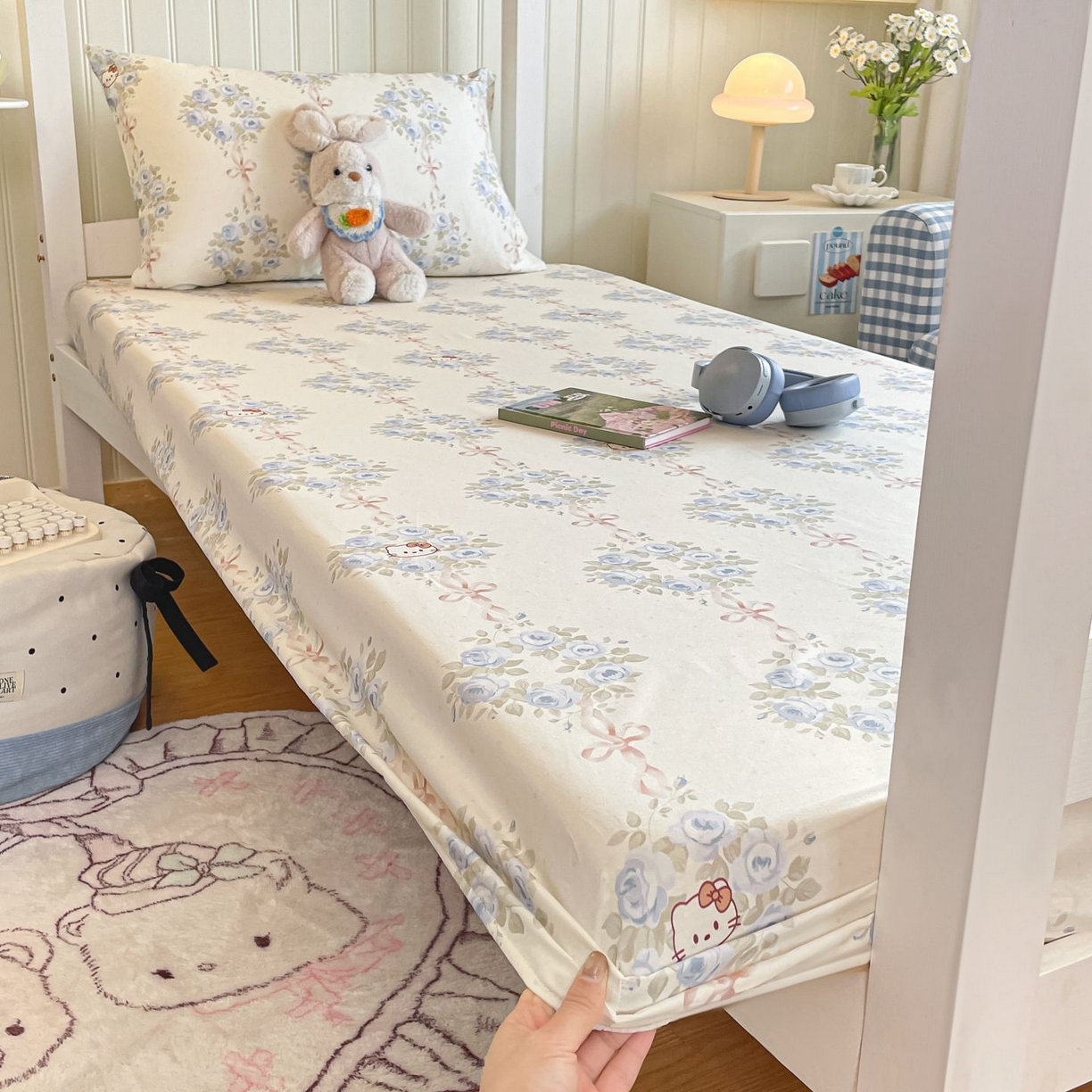 91家纺网 家纺一手货源 找家纺 寻米 2026新款春夏13070印花三件套单品系列-单被套 花园凯蒂