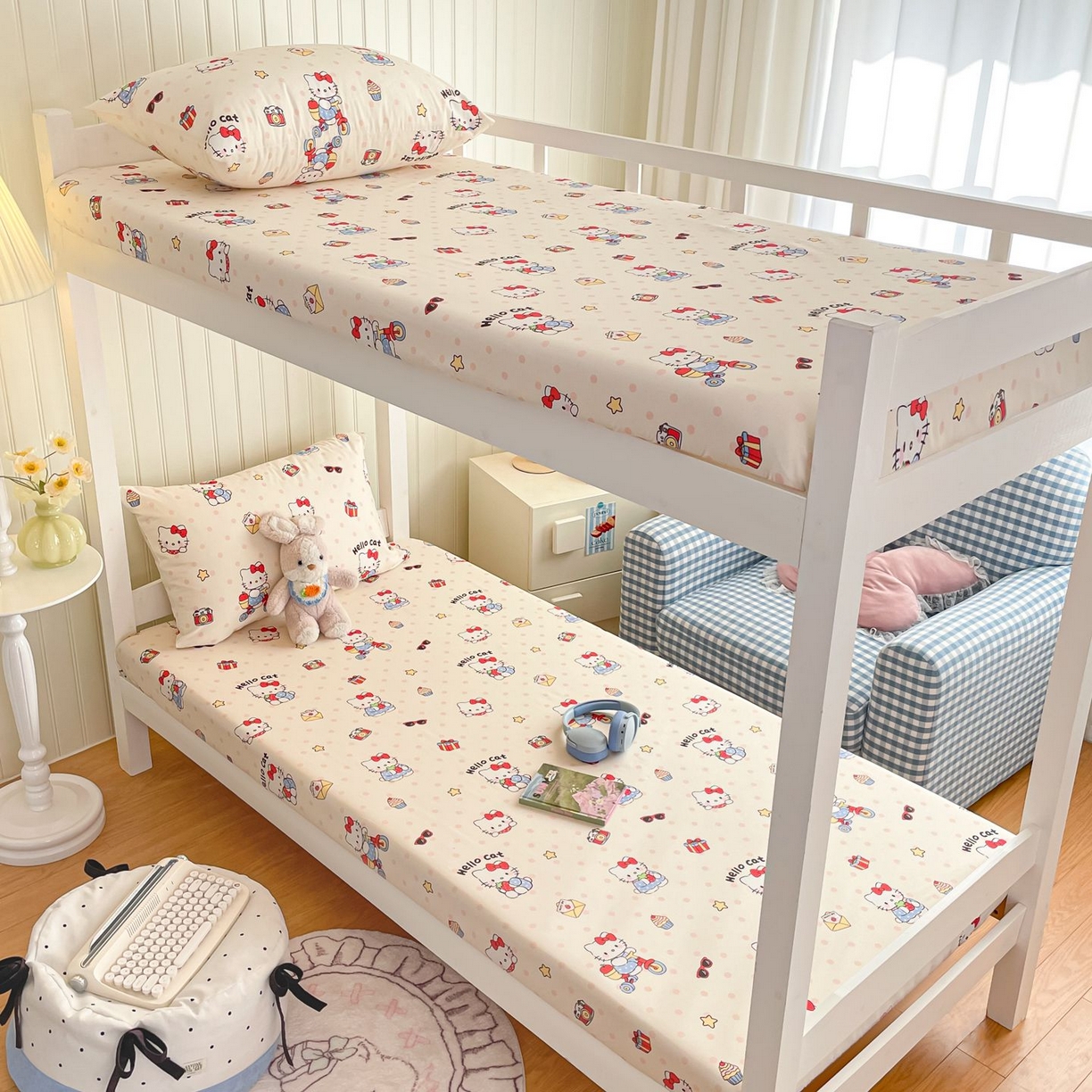 91家纺网 家纺一手货源 找家纺 寻米 2026新款春夏13070印花三件套单品系列-单被套 快乐小喵