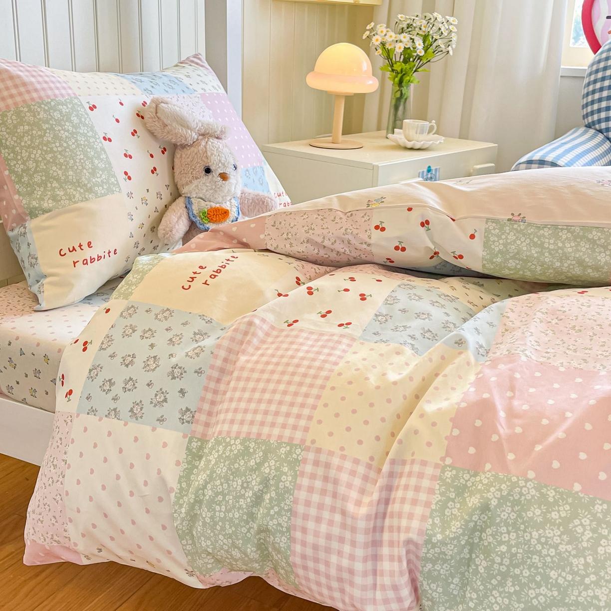 91家纺网 家纺一手货源 找家纺 寻米 2026新款春夏13070印花三件套单品系列-单被套 美式田园