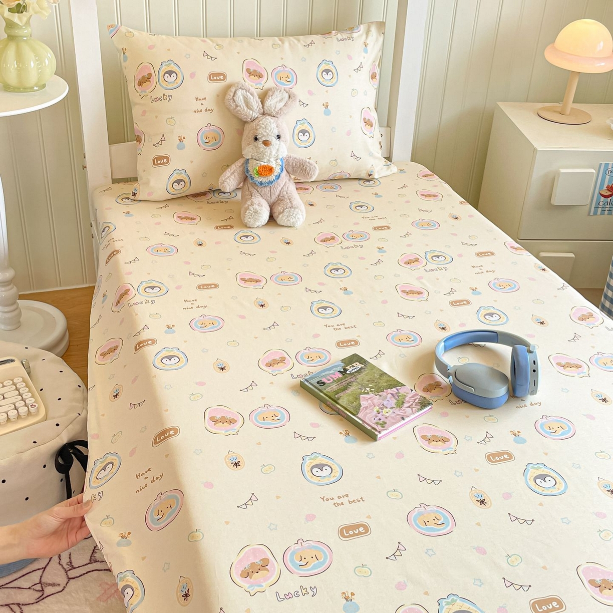 91家纺网 家纺一手货源 找家纺 寻米 2026新款春夏13070印花三件套单品系列-单被套 奇妙动物园