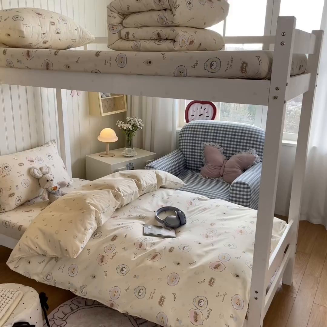 91家纺网 家纺一手货源 找家纺 寻米 2026新款春夏13070印花三件套单品系列-单被套 奇妙动物园