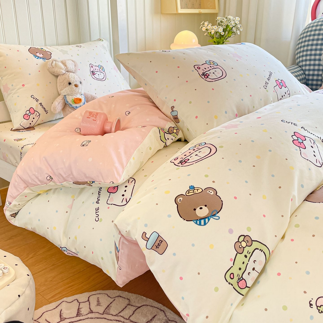 寻米 2026新款春夏13070印花三件套单品系列-单被套 甜豆星球