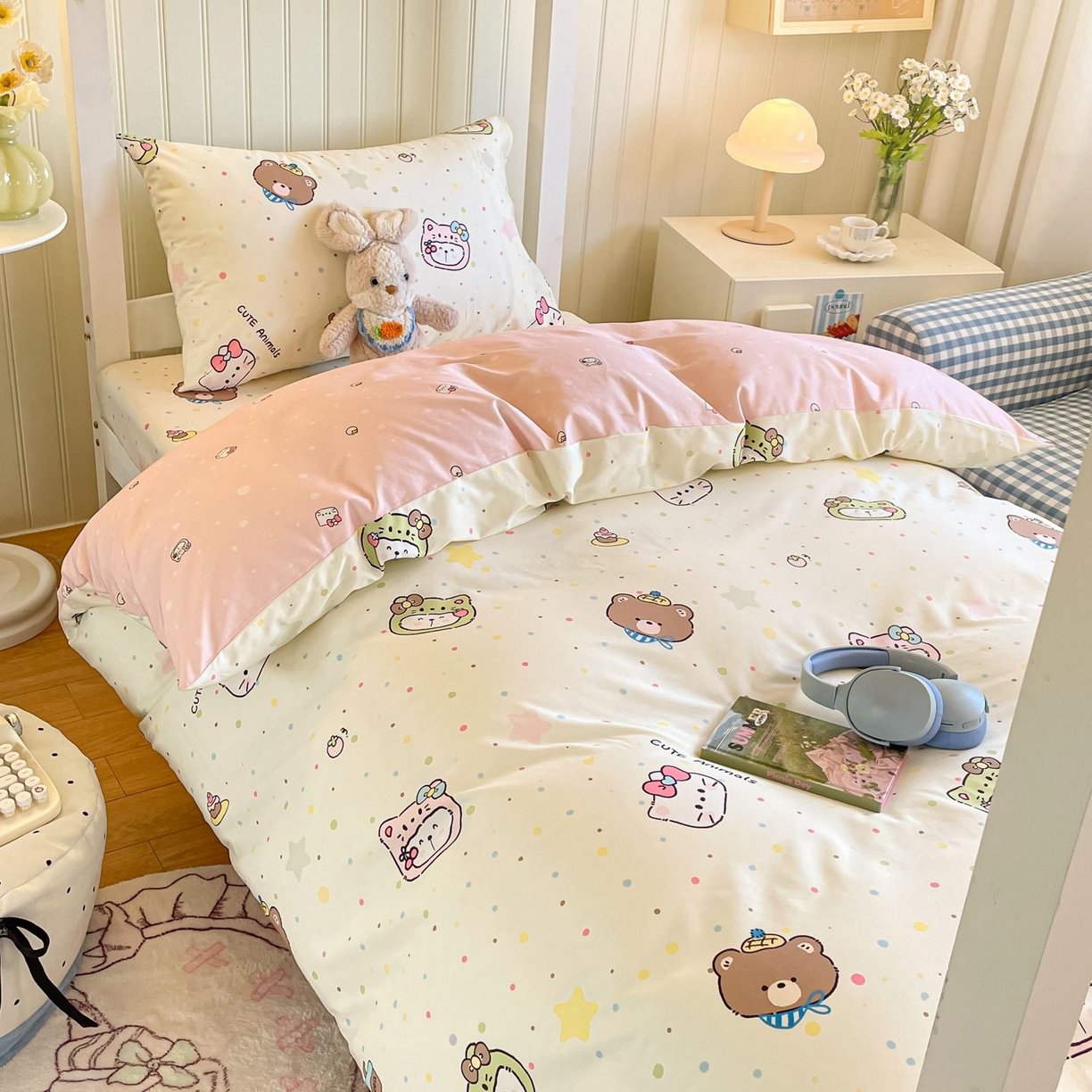 91家纺网 家纺一手货源 找家纺 寻米 2026新款春夏13070印花三件套单品系列-单被套 甜豆星球