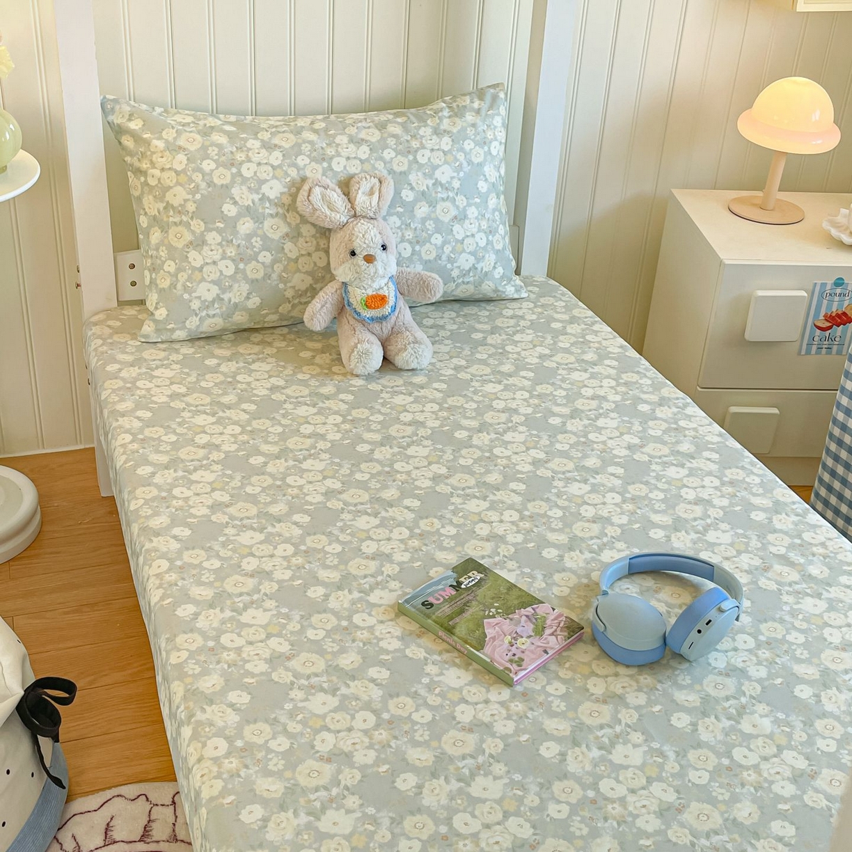 91家纺网 家纺一手货源 找家纺 寻米 2026新款春夏13070印花三件套单品系列-三件套 繁花-绿