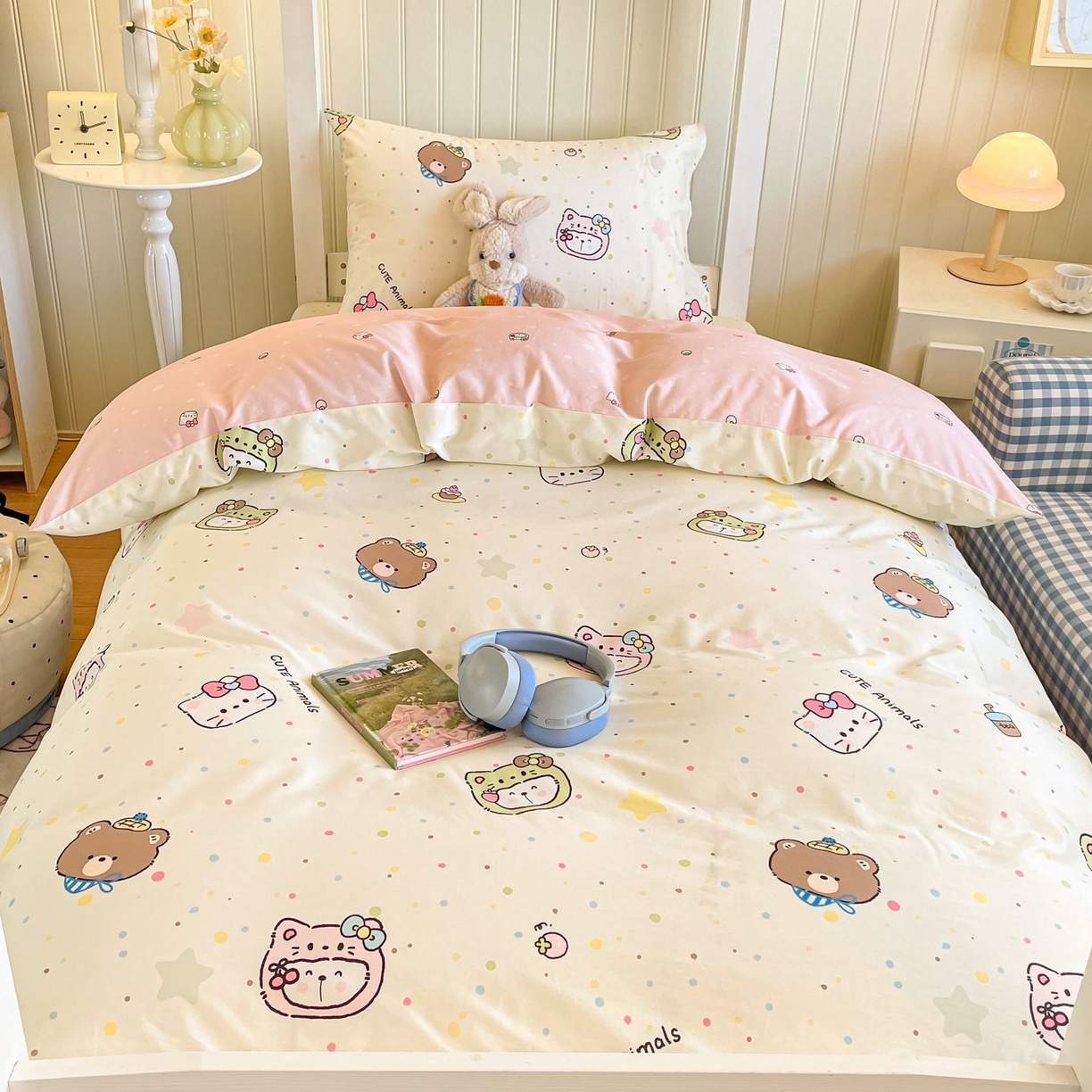 91家纺网 家纺一手货源 找家纺 寻米 2026新款春夏13070印花三件套单品系列-单被套 甜豆星球