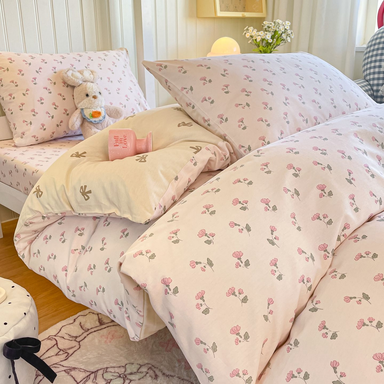 91家纺网 家纺一手货源 找家纺 寻米 2026新款春夏13070印花三件套单品系列-三件套 花漾