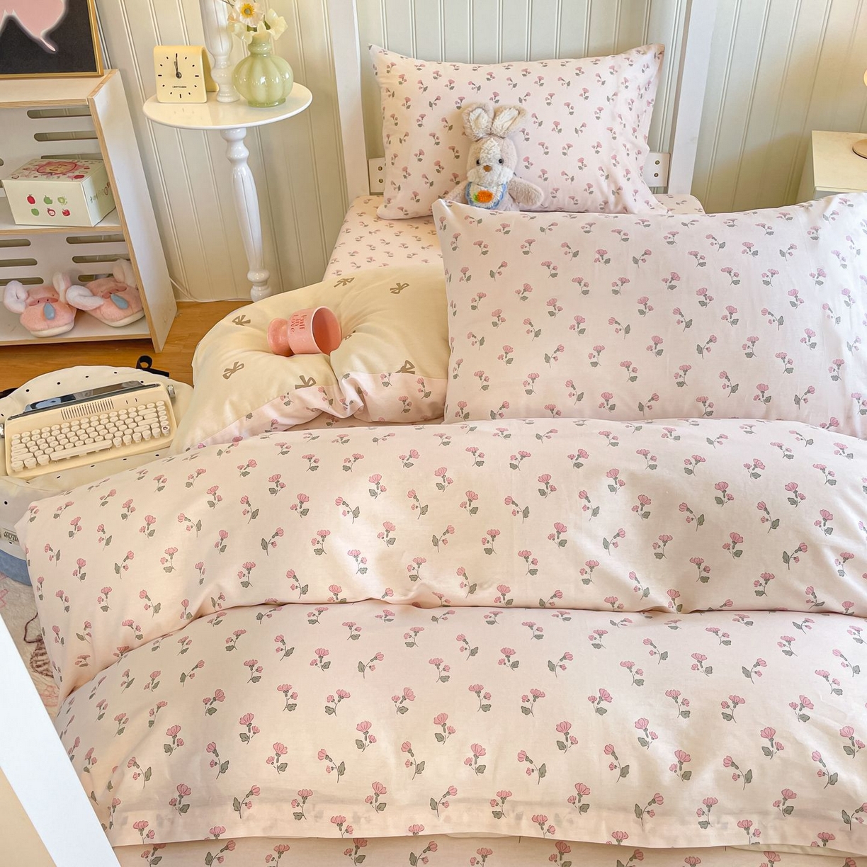 91家纺网 家纺一手货源 找家纺 寻米 2026新款春夏13070印花三件套单品系列-三件套 花漾