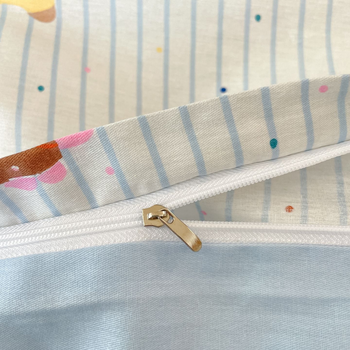 91家纺网 家纺一手货源 找家纺 寻米 2026新款春夏13070印花三件套单品系列-单被套 小狗没烦恼-蓝