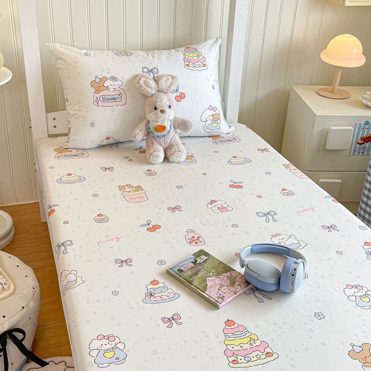 91家纺网 家纺一手货源 找家纺 寻米 2026新款春夏13070印花三件套单品系列-单被套 小熊饼干