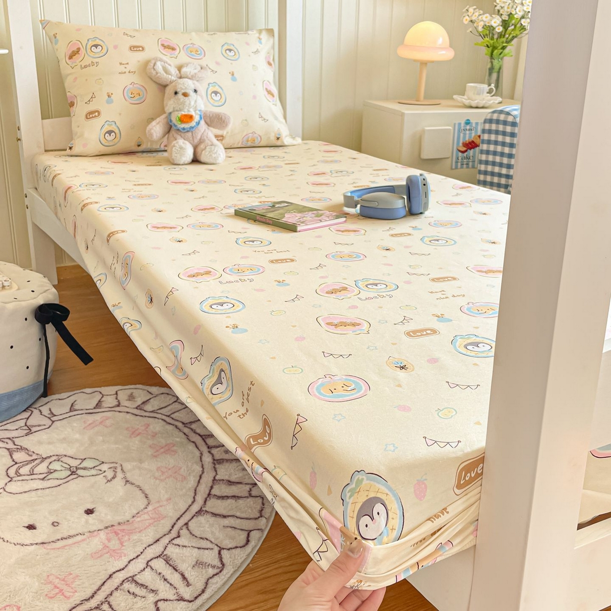 91家纺网 家纺一手货源 找家纺 寻米 2026新款春夏13070印花三件套单品系列-三件套 奇妙动物园