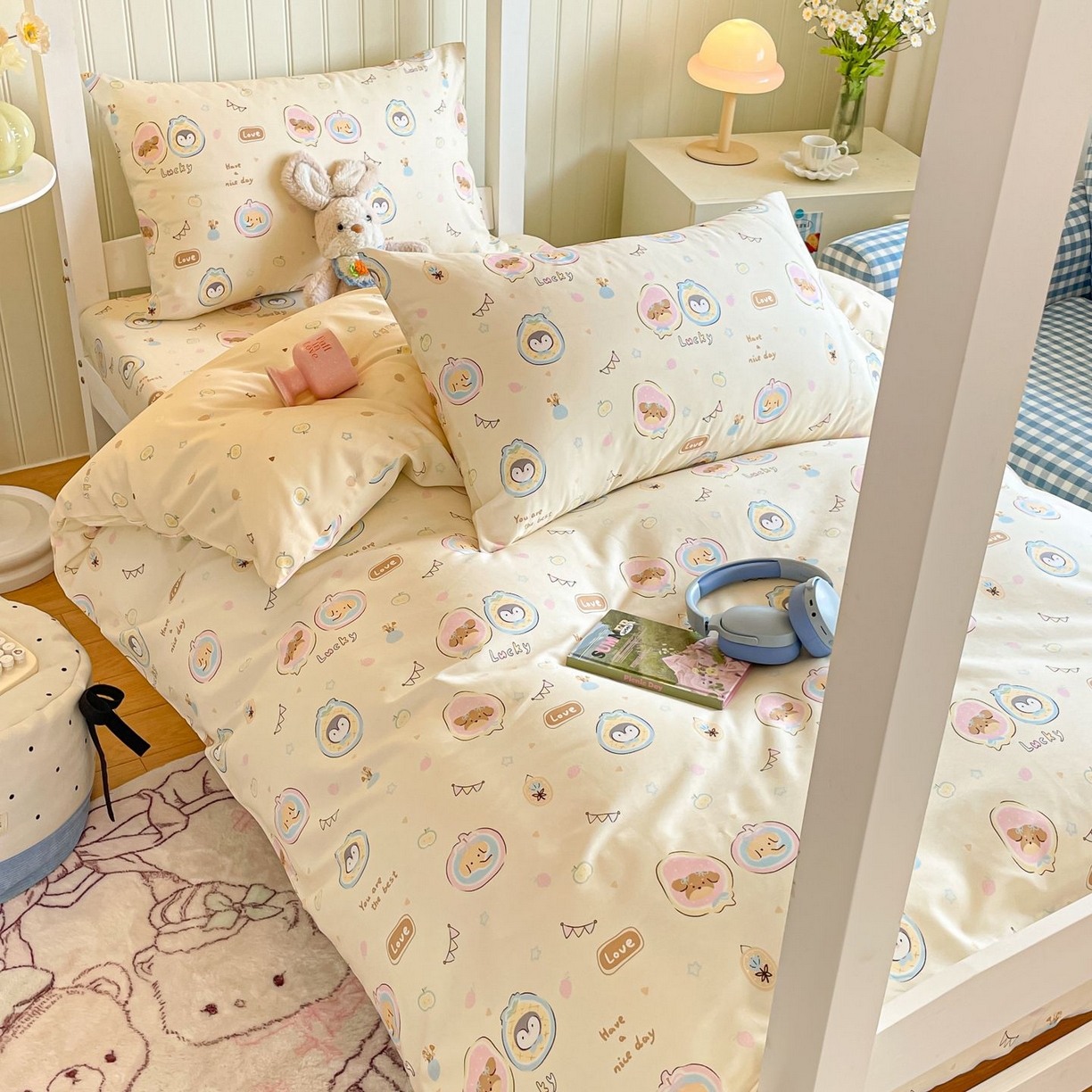 91家纺网 家纺一手货源 找家纺 寻米 2026新款春夏13070印花三件套单品系列-三件套 奇妙动物园