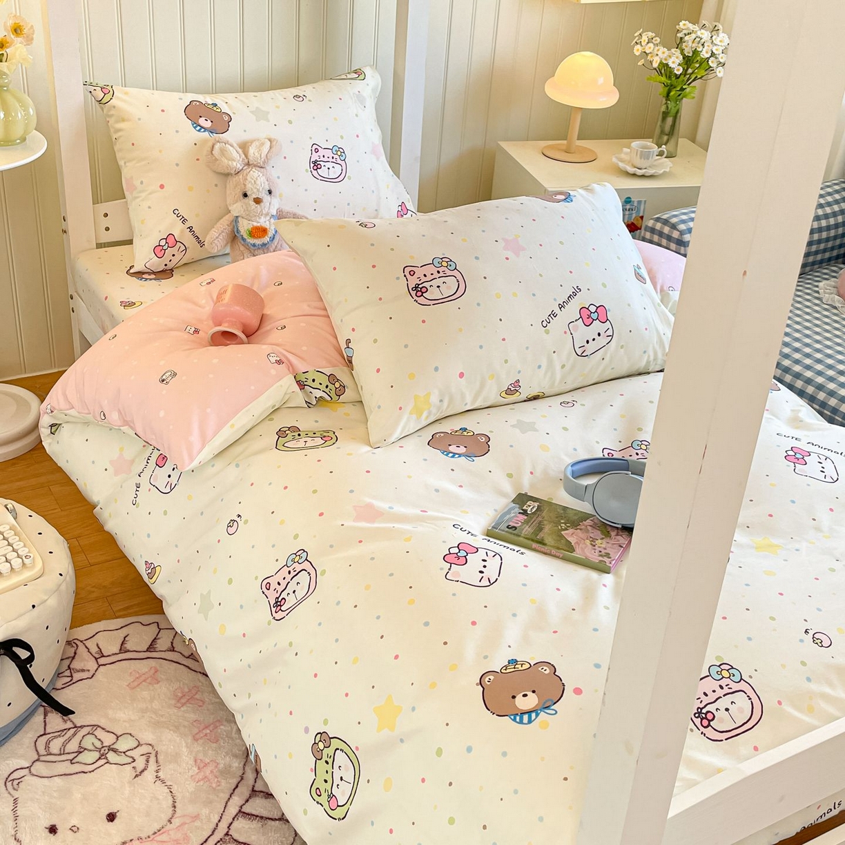 91家纺网 家纺一手货源 找家纺 寻米 2026新款春夏13070印花三件套单品系列-三件套 甜豆星球