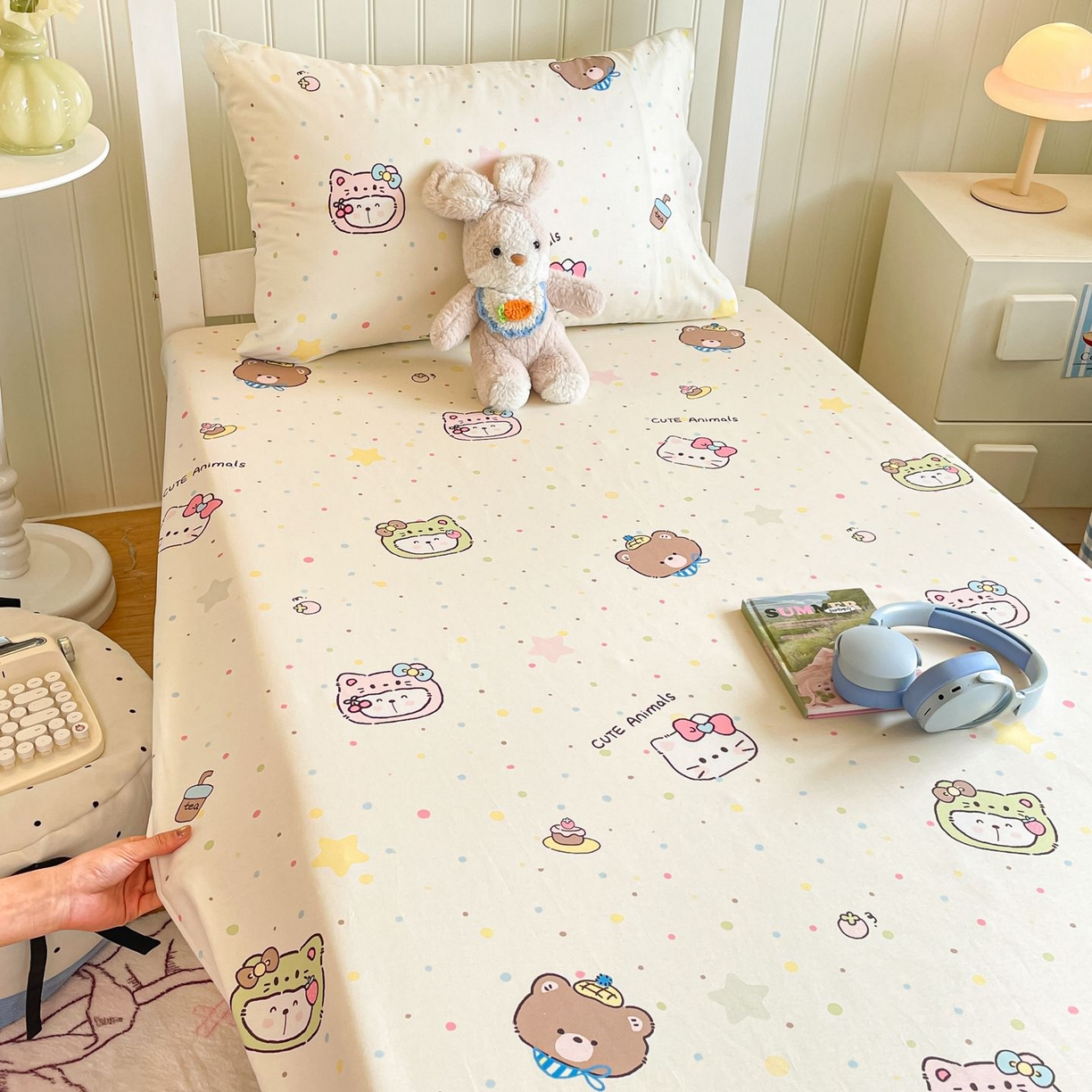 91家纺网 家纺一手货源 找家纺 寻米 2026新款春夏13070印花三件套单品系列-三件套 甜豆星球