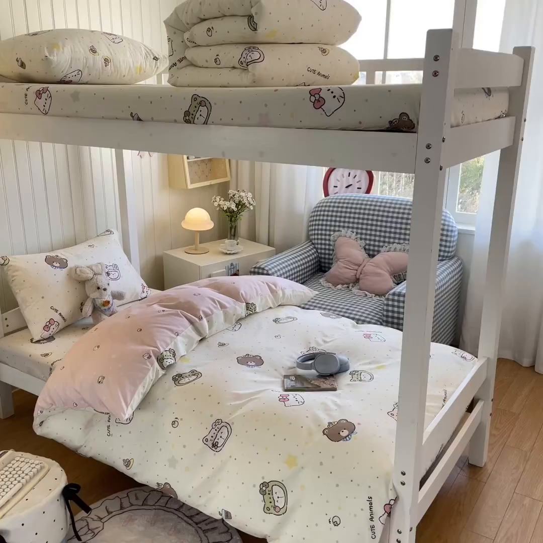 91家纺网 家纺一手货源 找家纺 寻米 2026新款春夏13070印花三件套单品系列-三件套 甜豆星球