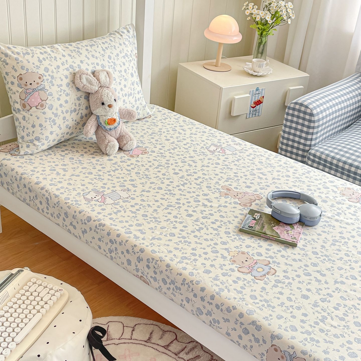 91家纺网 家纺一手货源 找家纺 寻米 2026新款春夏13070印花三件套单品系列-三件套 甜梦小熊