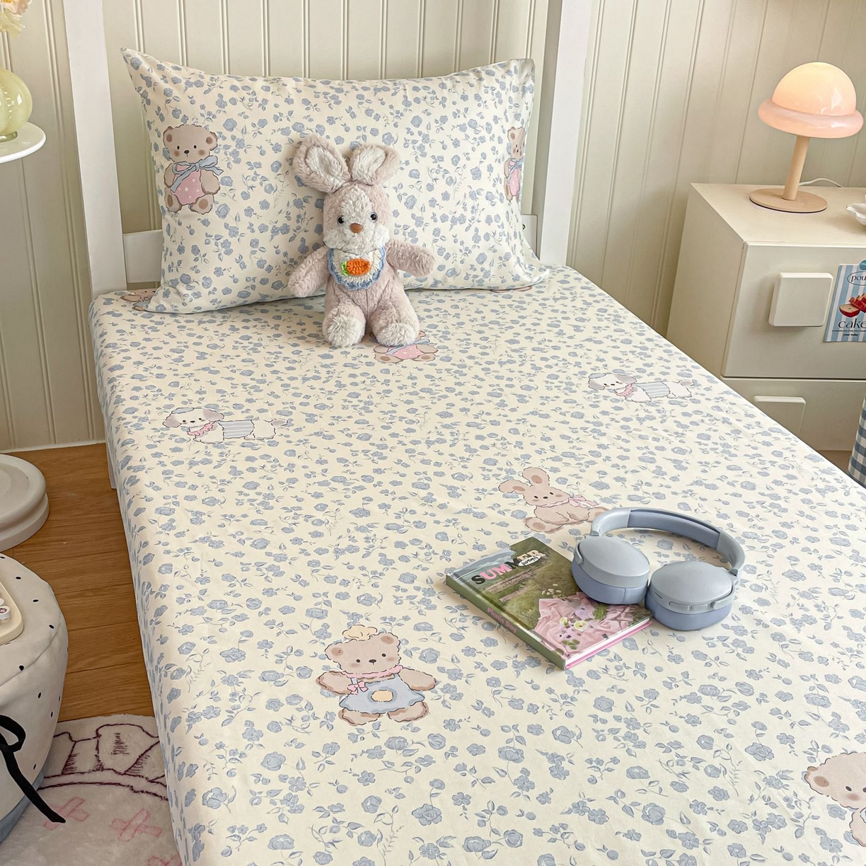 91家纺网 家纺一手货源 找家纺 寻米 2026新款春夏13070印花三件套单品系列-三件套 甜梦小熊