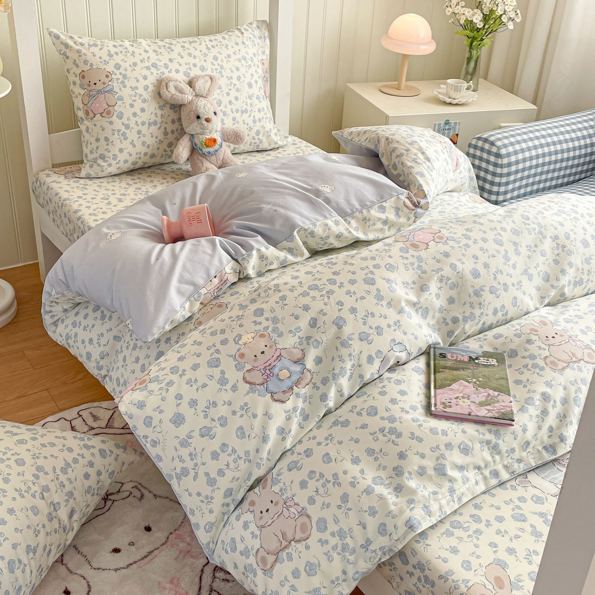 91家纺网 家纺一手货源 找家纺 寻米 2026新款春夏13070印花三件套单品系列-三件套 甜梦小熊