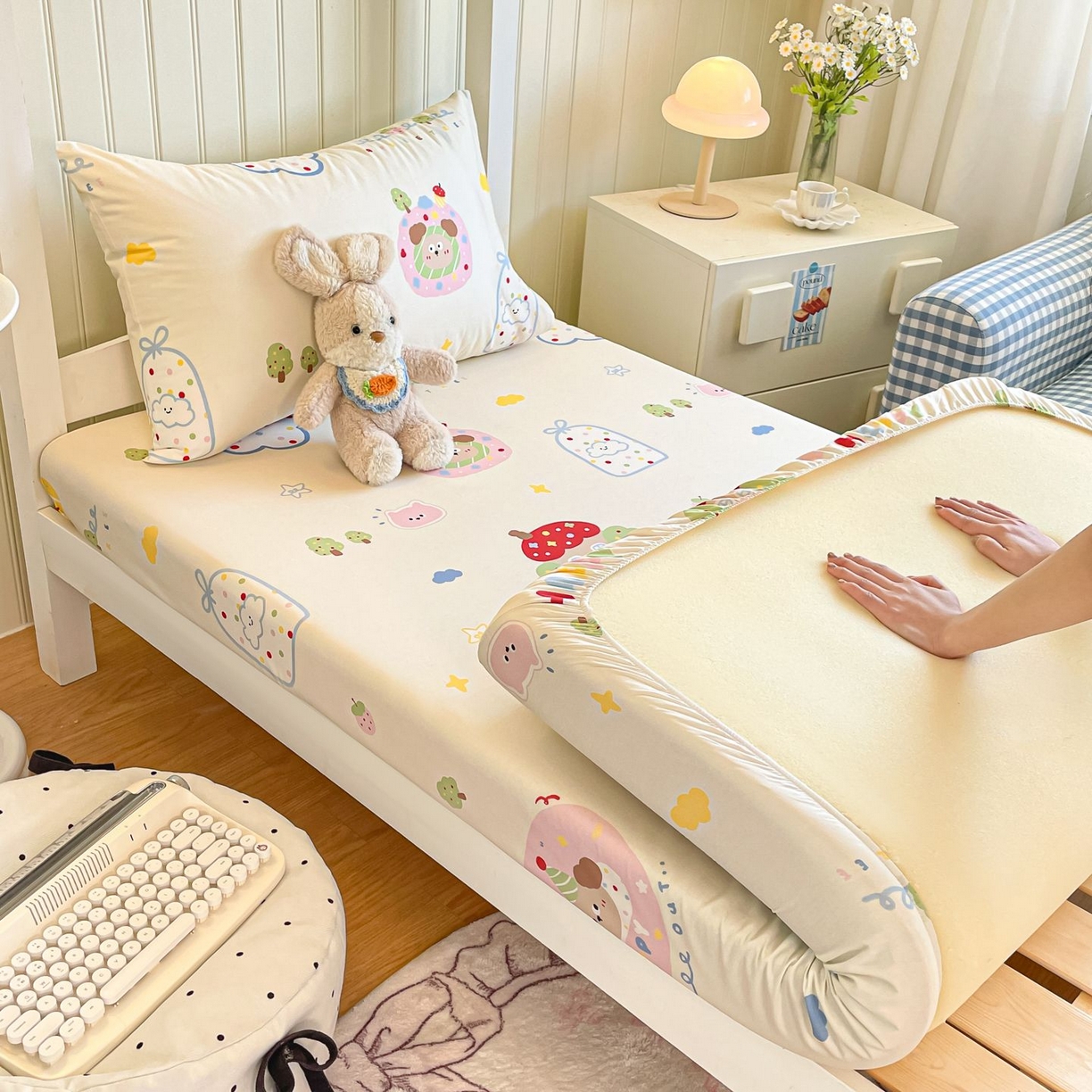 91家纺网 家纺一手货源 找家纺 寻米 2026新款春夏13070印花三件套单品系列-三件套 香草泡芙