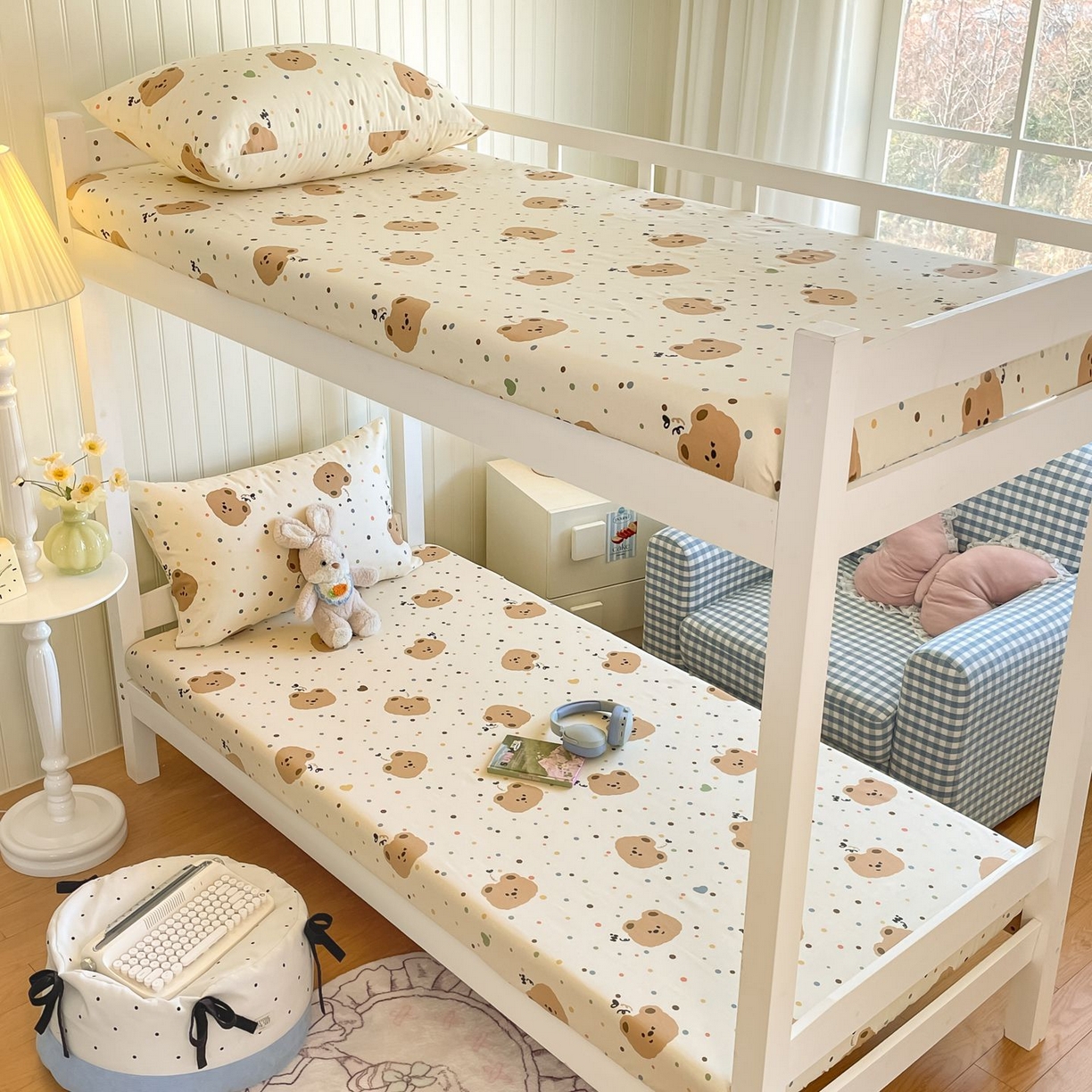 91家纺网 家纺一手货源 找家纺 寻米 2026新款春夏13070印花三件套单品系列-三件套 小熊软糖