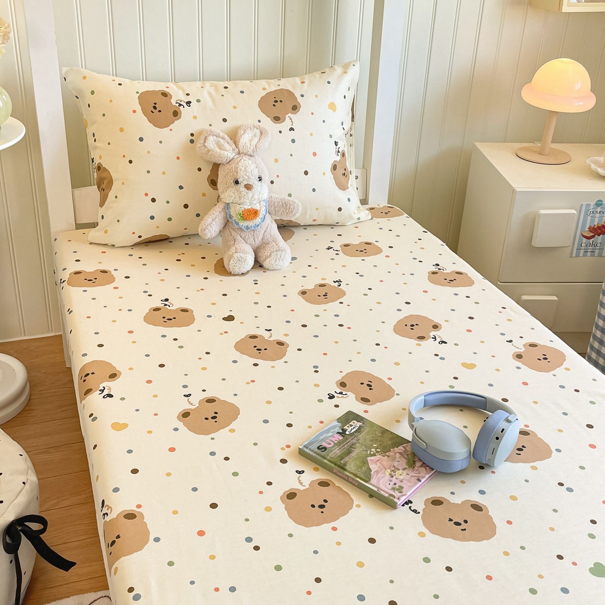 91家纺网 家纺一手货源 找家纺 寻米 2026新款春夏13070印花三件套单品系列-三件套 小熊软糖