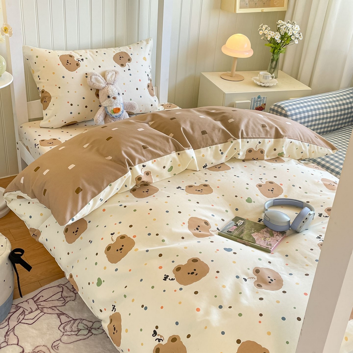 91家纺网 家纺一手货源 找家纺 寻米 2026新款春夏13070印花三件套单品系列-三件套 小熊软糖