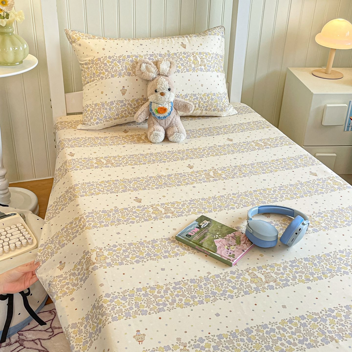 91家纺网 家纺一手货源 找家纺 寻米 2026新款春夏13070印花三件套单品系列-三件套 小熊温蒂