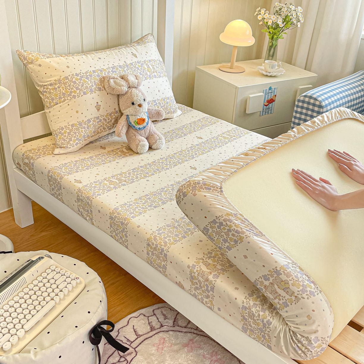 91家纺网 家纺一手货源 找家纺 寻米 2026新款春夏13070印花三件套单品系列-三件套 小熊温蒂