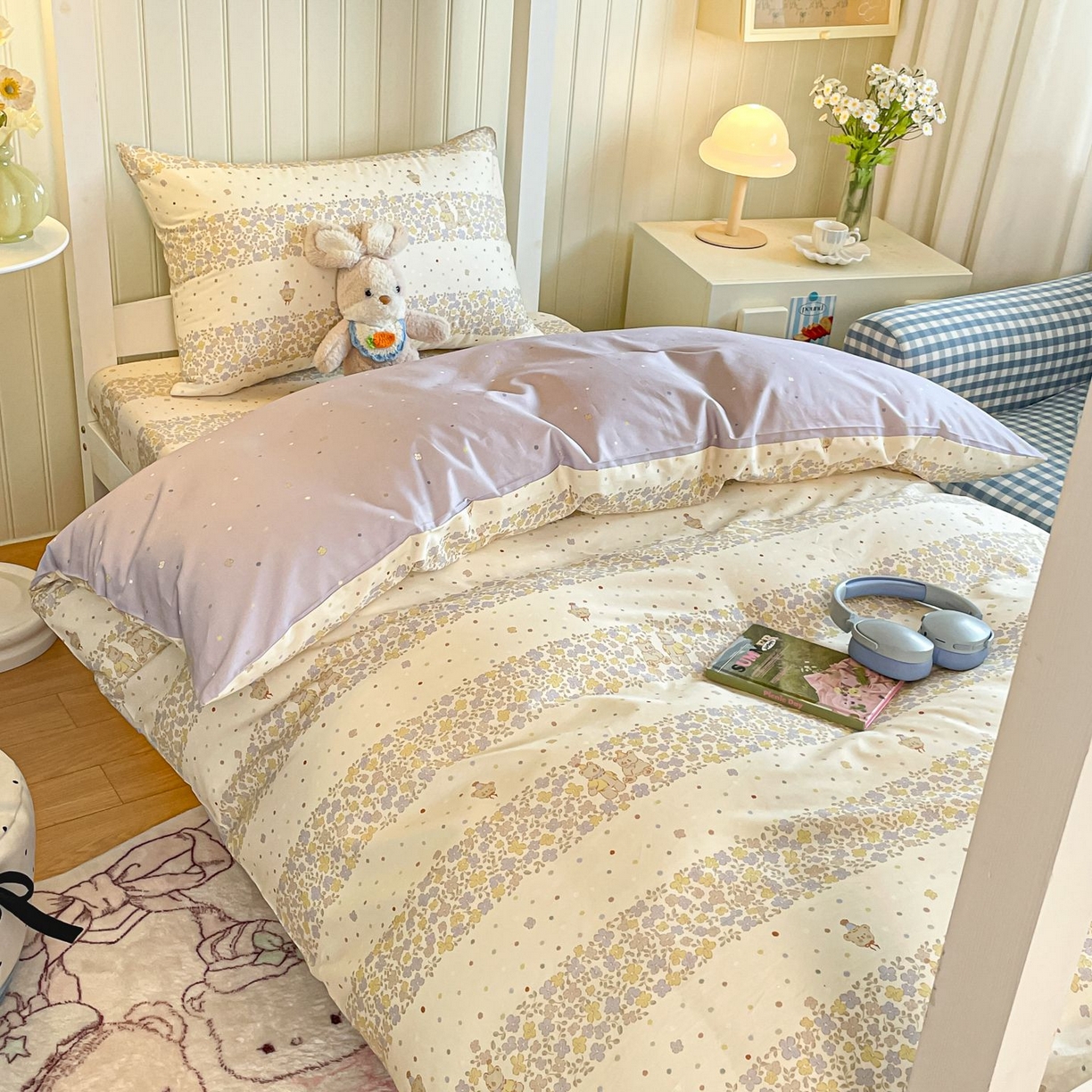 91家纺网 家纺一手货源 找家纺 寻米 2026新款春夏13070印花三件套单品系列-三件套 小熊温蒂