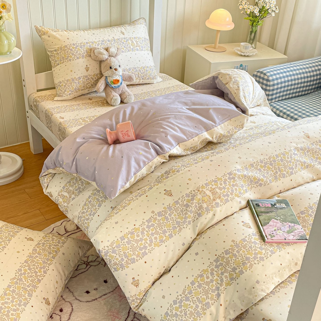 91家纺网 家纺一手货源 找家纺 寻米 2026新款春夏13070印花三件套单品系列-三件套 小熊温蒂