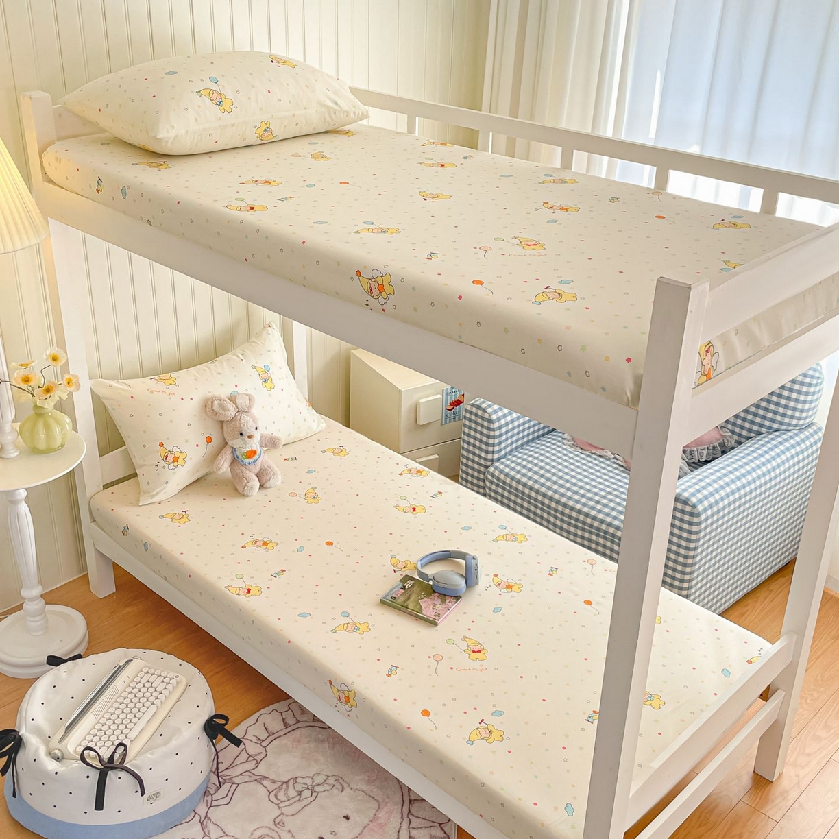 91家纺网 家纺一手货源 找家纺 寻米 2026新款春夏13070印花三件套单品系列-三件套 星星小熊