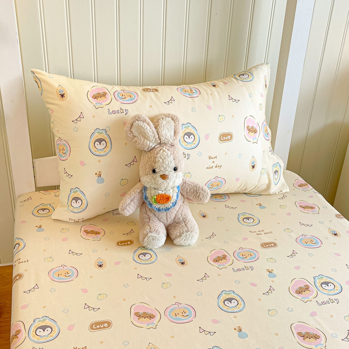 寻米 2026新款春夏13070印花三件套单品系列-单枕套 奇妙动物园