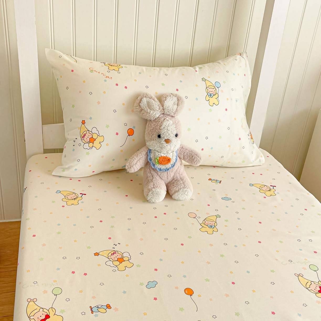 寻米 2026新款春夏13070印花三件套单品系列-单枕套 星星小熊