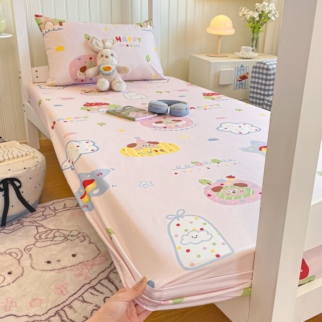 91家纺网 家纺一手货源 找家纺 （总）寻米 2026新款春夏13070印花三件套单品系列-单床笠