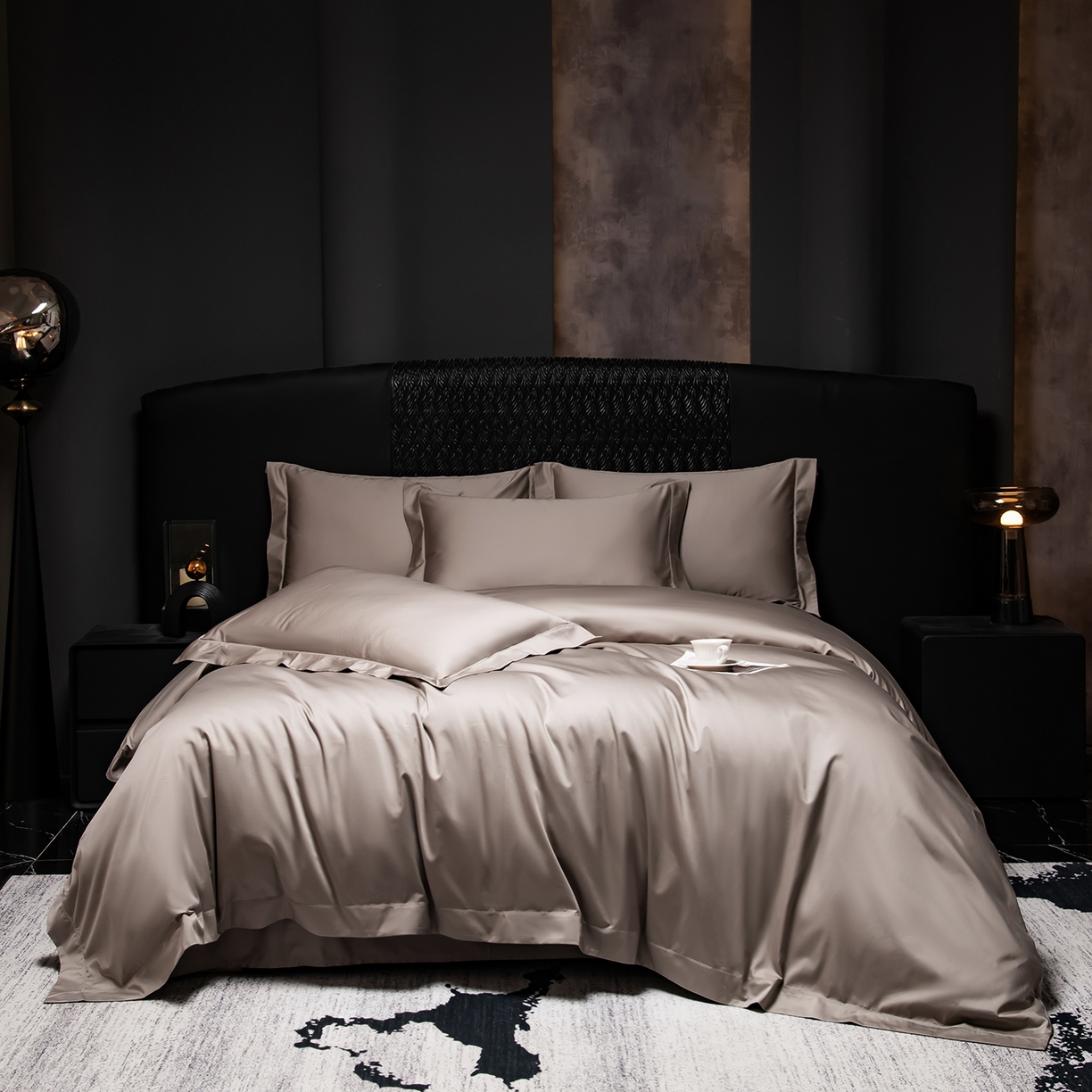 91家纺网 家纺一手货源 找家纺 （总）轩和家居 2026新款高支贡缎长绒棉镂空四件套