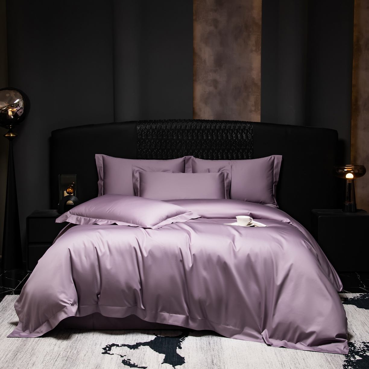 91家纺网 家纺一手货源 找家纺 （总）轩和家居 2026新款高支贡缎长绒棉镂空四件套