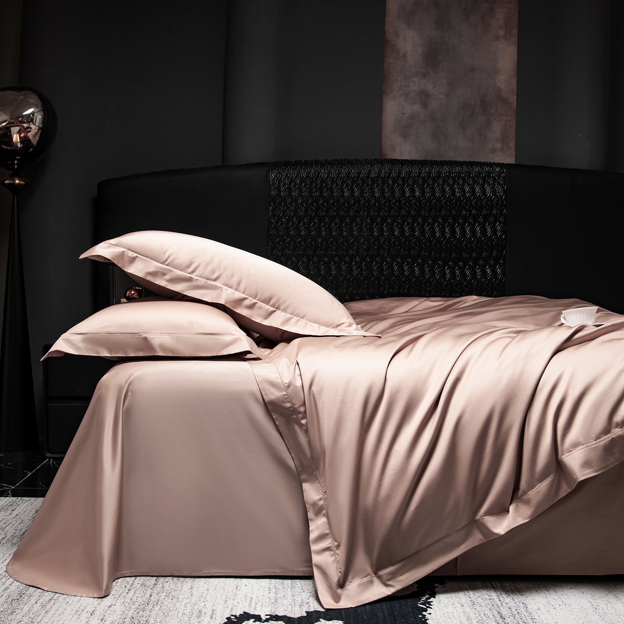 91家纺网 家纺一手货源 找家纺 （总）轩和家居 2026新款高支贡缎长绒棉镂空四件套