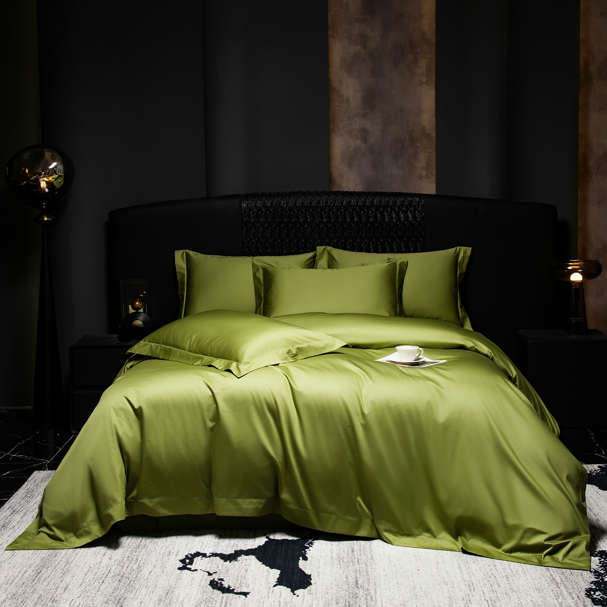 91家纺网 家纺一手货源 找家纺 （总）轩和家居 2026新款高支贡缎长绒棉镂空四件套