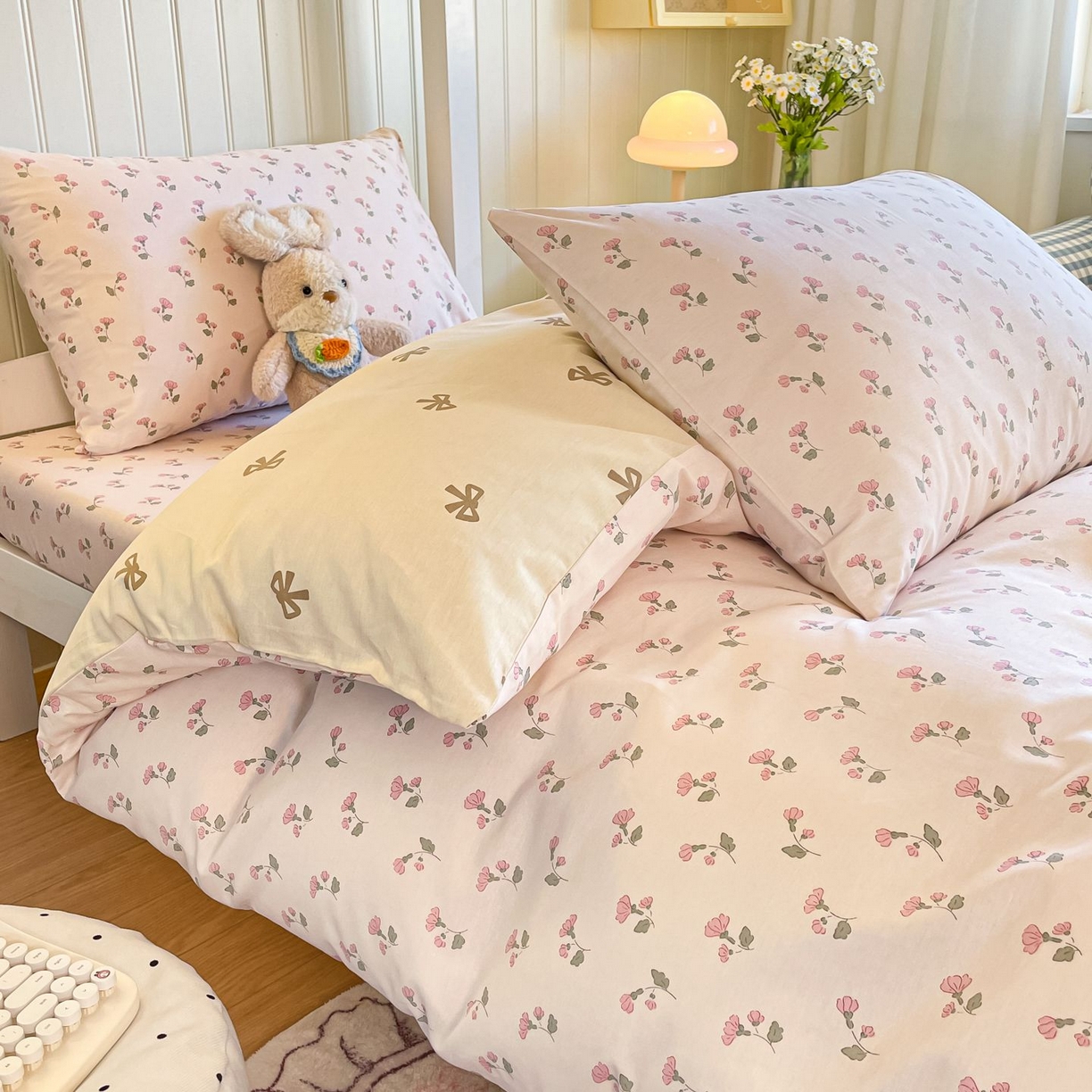 91家纺网 家纺一手货源 找家纺 寻米 2026新款春夏13070印花三件套单品系列-单床单 花漾