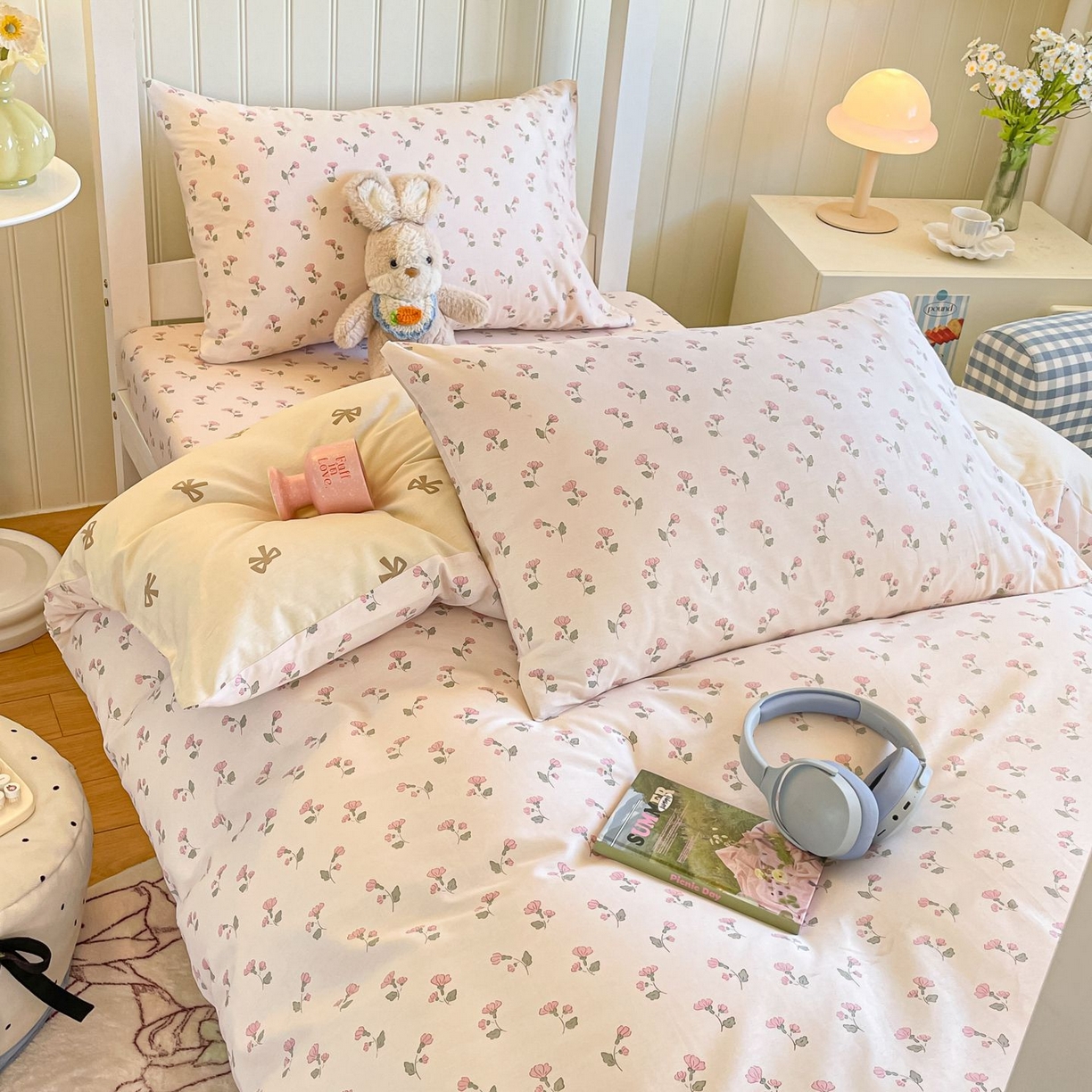 91家纺网 家纺一手货源 找家纺 寻米 2026新款春夏13070印花三件套单品系列-单床单 花漾