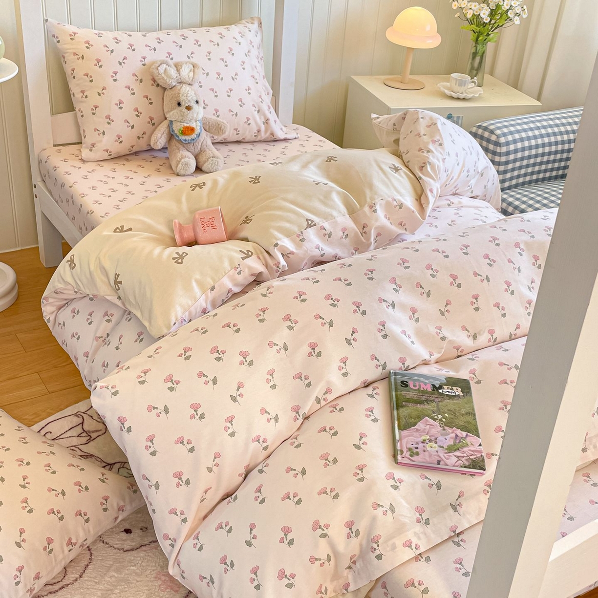 91家纺网 家纺一手货源 找家纺 寻米 2026新款春夏13070印花三件套单品系列-单床单 花漾