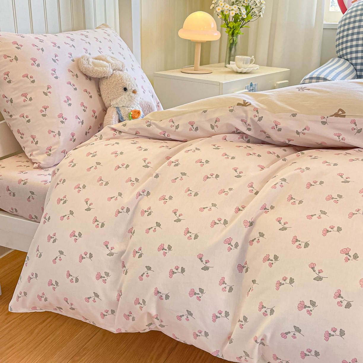 91家纺网 家纺一手货源 找家纺 寻米 2026新款春夏13070印花三件套单品系列-单床单 花漾