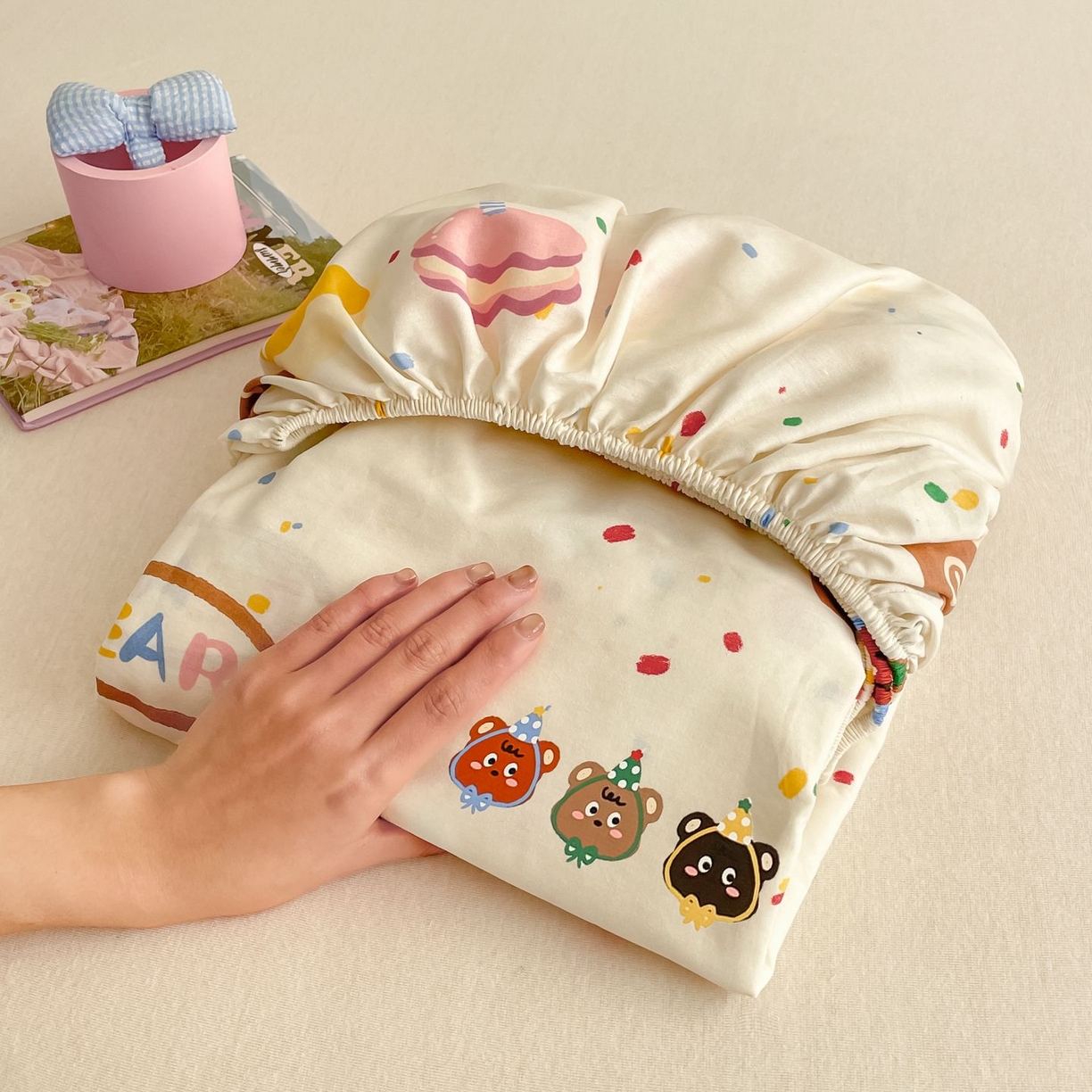 91家纺网 家纺一手货源 找家纺 （总）寻米 2026新款春夏全棉13070印花四件套单品系列-单床笠