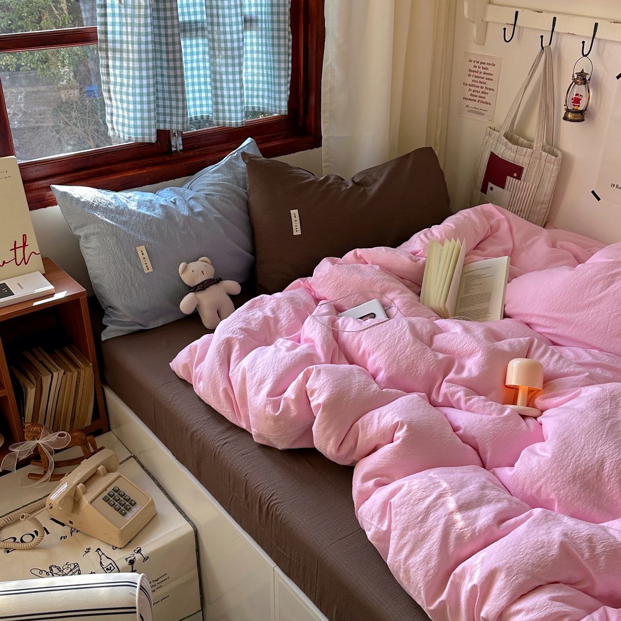 91家纺网 家纺一手货源 找家纺 （总）阿曼达 2026新款水洗全工艺印染纯色混搭风莫兰迪色系四件套