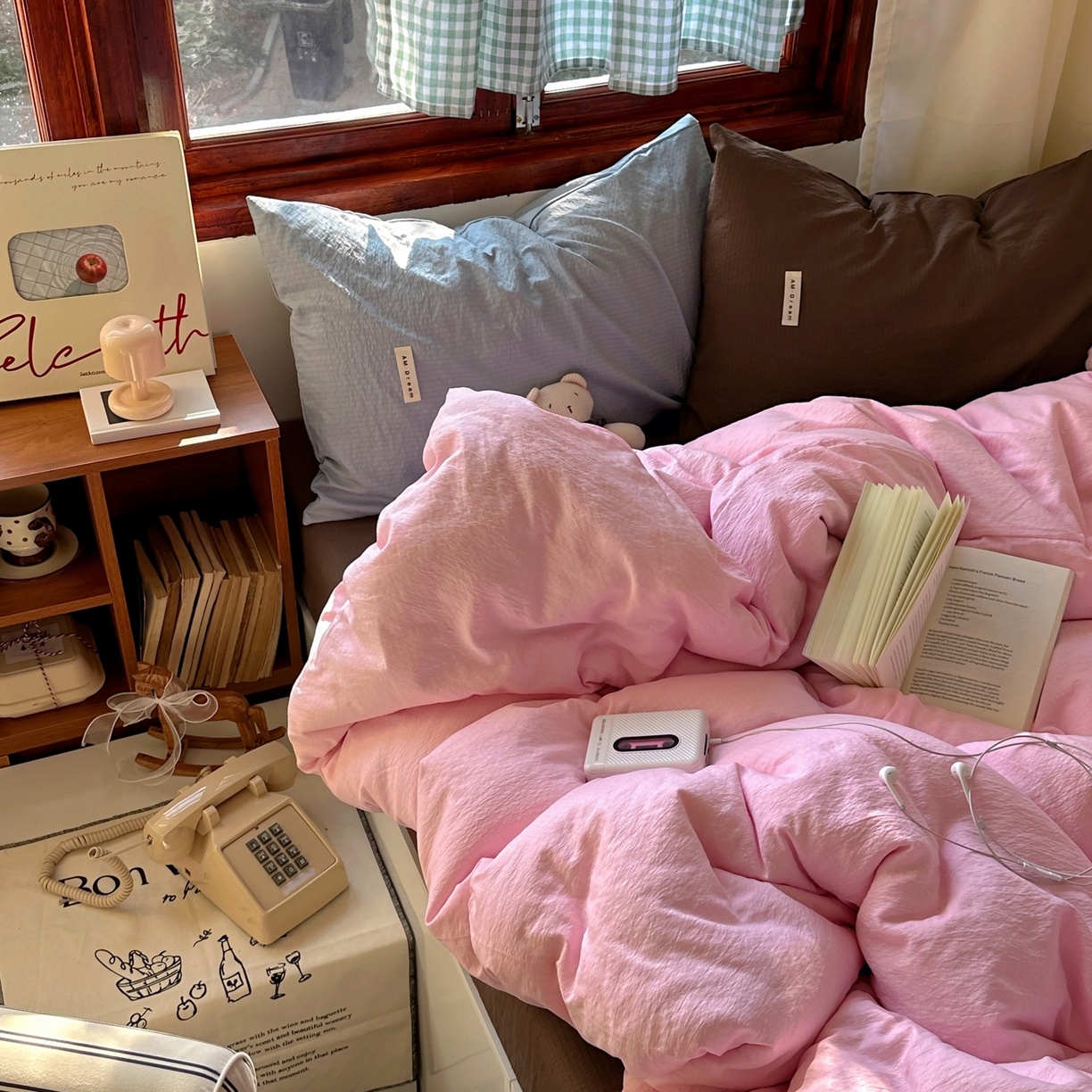 91家纺网 家纺一手货源 找家纺 （总）阿曼达 2026新款水洗全工艺印染纯色混搭风莫兰迪色系四件套