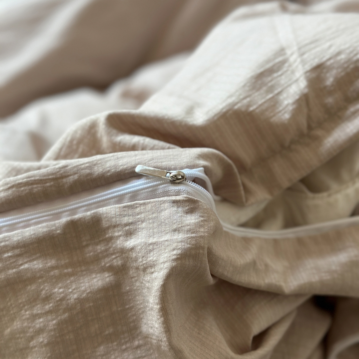 91家纺网 家纺一手货源 找家纺 阿曼达 2026新款水洗全工艺印染纯色混搭风莫兰迪色系四件套 混搭风-杏色