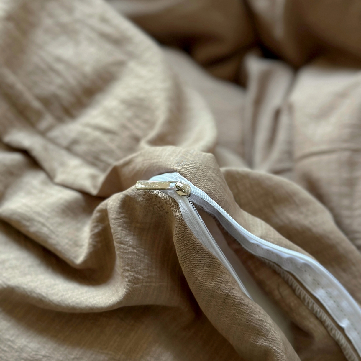 91家纺网 家纺一手货源 找家纺 阿曼达 2026新款水洗全工艺印染纯色混搭风莫兰迪色系四件套 混搭风-驼色