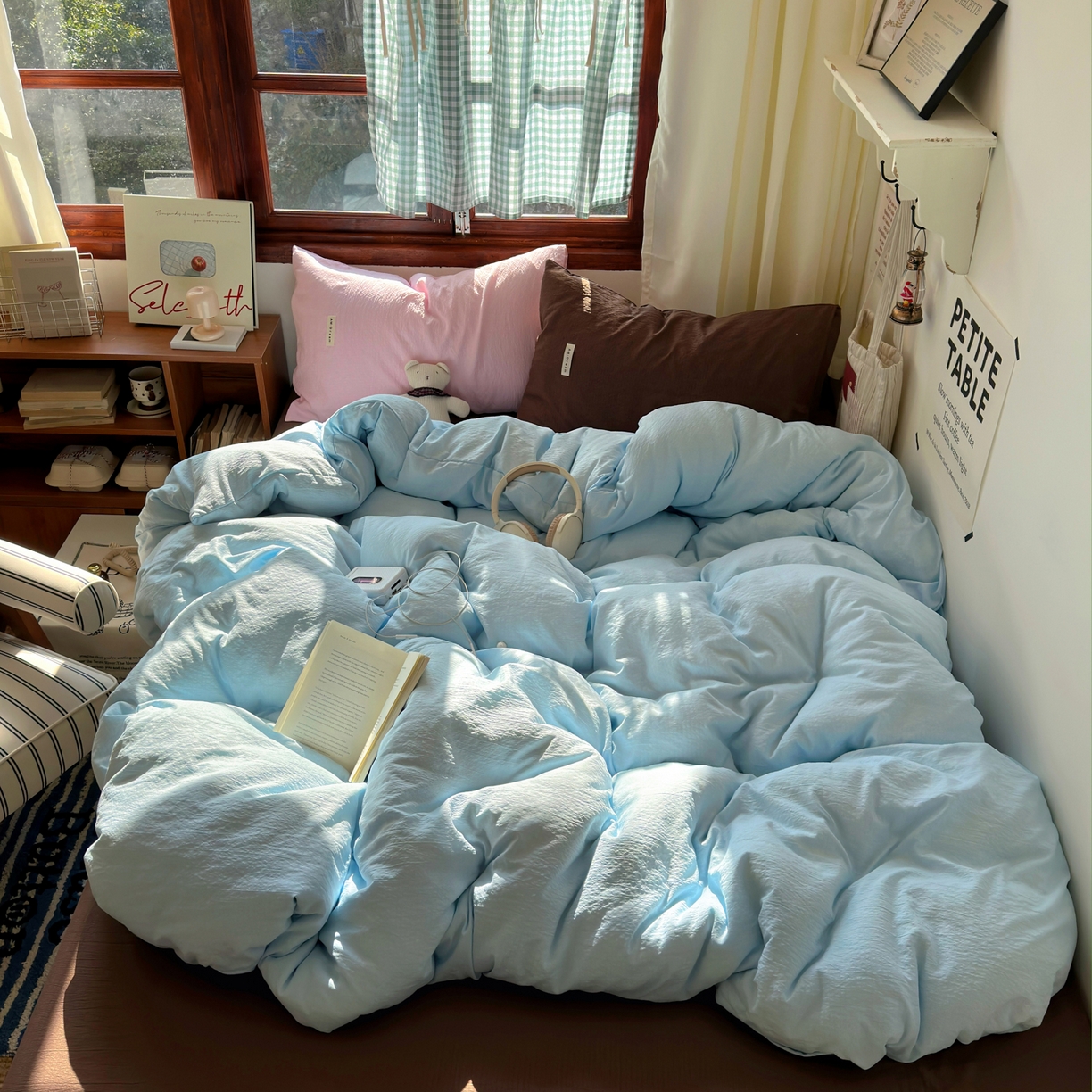 91家纺网 家纺一手货源 找家纺 （总）阿曼达 2026新款水洗全工艺印染纯色混搭风莫兰迪色系四件套