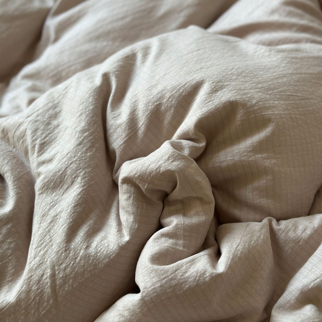 91家纺网 家纺一手货源 找家纺 阿曼达 2026新款水洗全工艺印染纯色混搭风莫兰迪色系四件套 混搭风-杏色