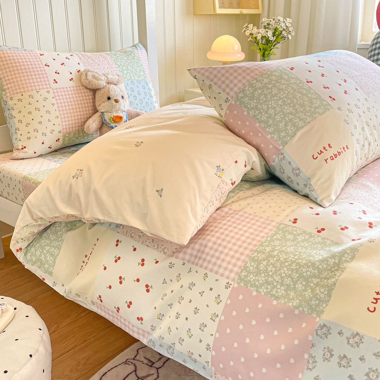 91家纺网 家纺一手货源 找家纺 寻米 2026新款春夏13070印花三件套单品系列-单床单 美式田园